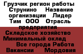 Грузчик(регион работы - Струнино) › Название организации ­ Лидер Тим, ООО › Отрасль предприятия ­ Складское хозяйство › Минимальный оклад ­ 32 000 - Все города Работа » Вакансии   . Мордовия респ.